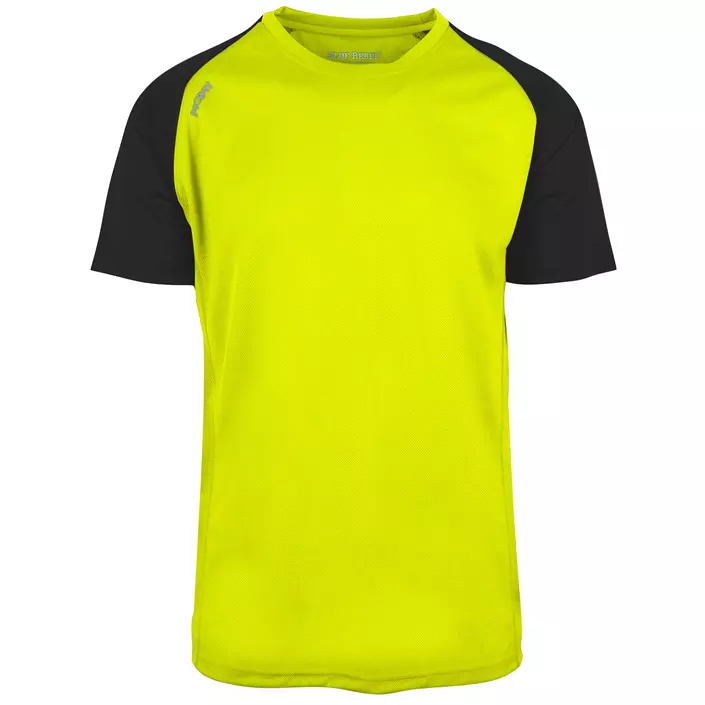 Blue Rebel Dragon Kontrast  T-shirt, Hi-Vis Yellow, large image number 0