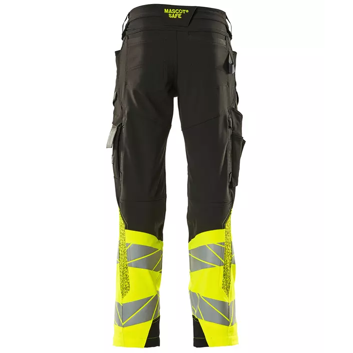 Mascot Accelerate Safe work trousers full stretch, Black/Hi-Vis Yellow, large image number 1