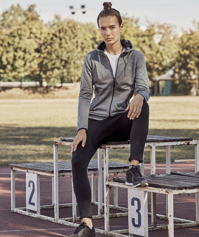 Clique Ottawa hoodie dam, Gr&aring; Melange, Gr&aring; Melange, large image number 1