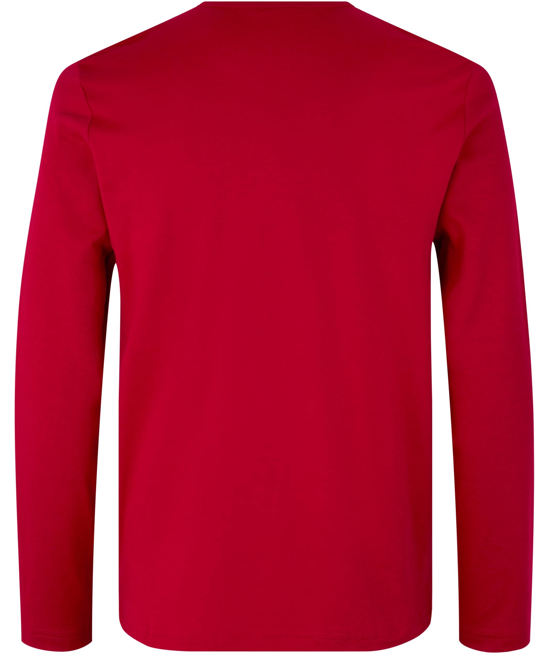 ID Interlock lang&aelig;rmet T-shirt, R&oslash;d, large image number 1