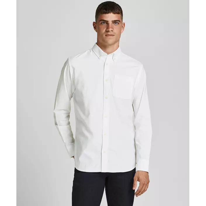 Jack & Jones Premium JPRBROOK Slim fit Oxford skjorte, Hvid, large image number 1