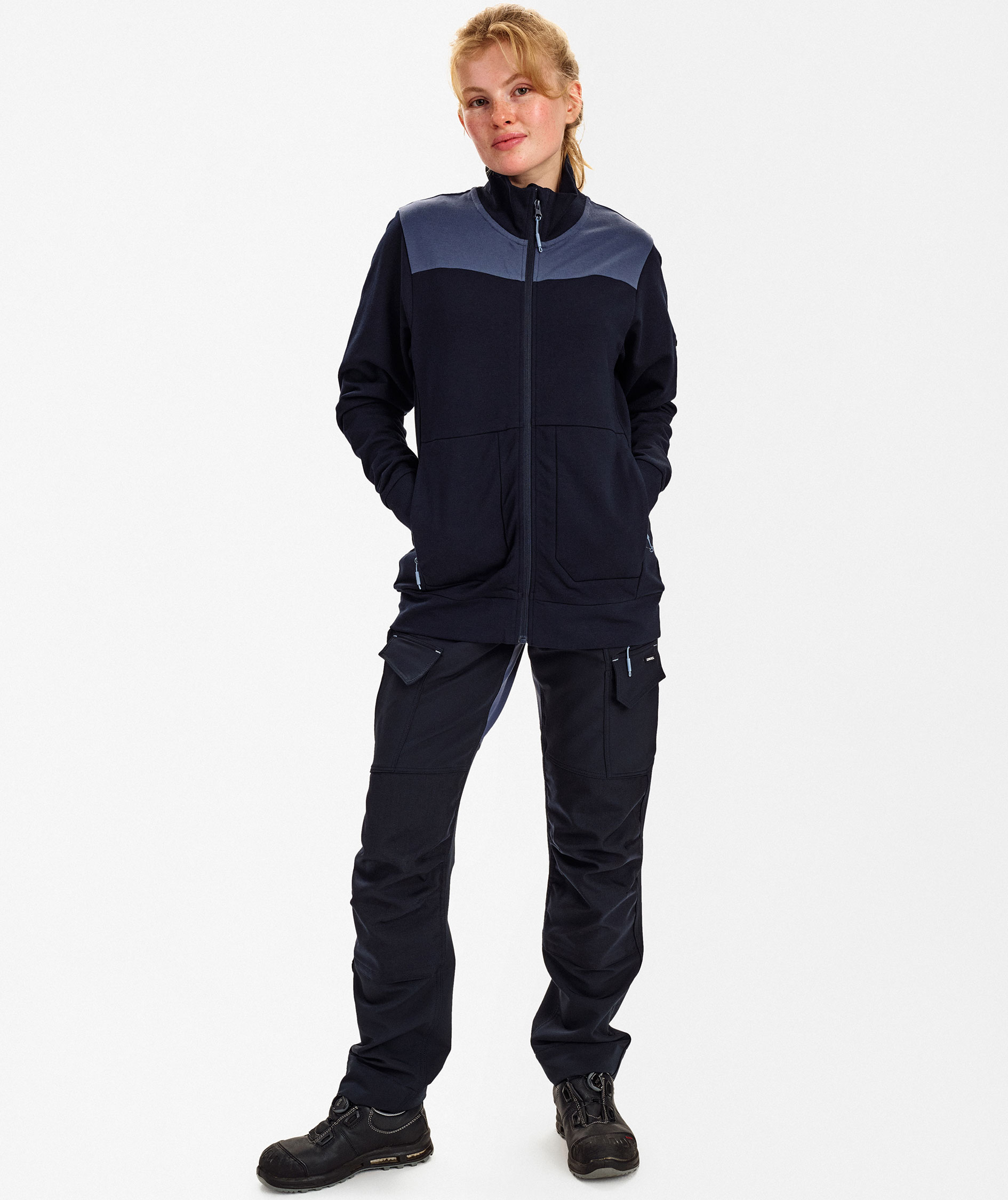 Engel Entire sweat cardigan dam, Deep Blue/Dark Sea, large image number 2