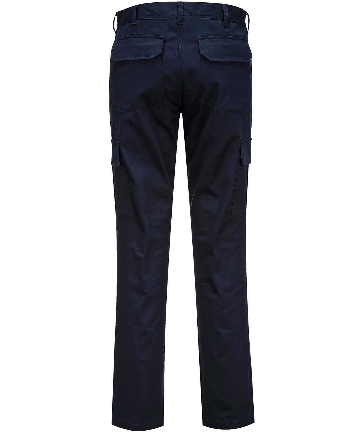 Portwest stretch slimfit servicebukser, M&oslash;rk Marine, large image number 1