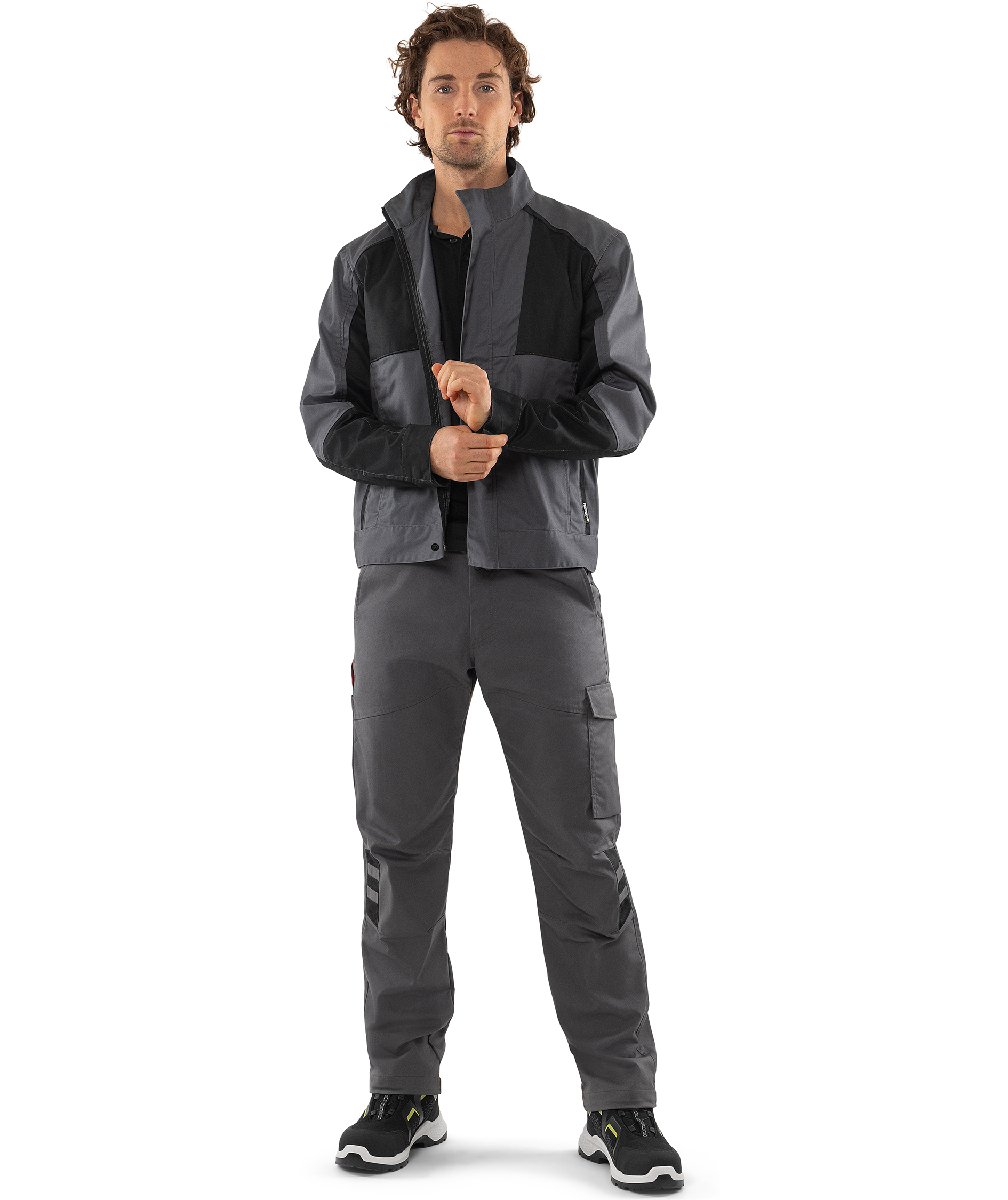 Fristads Green arbetsjacka 4930 GWM, Gr&aring;/Svart, large image number 1