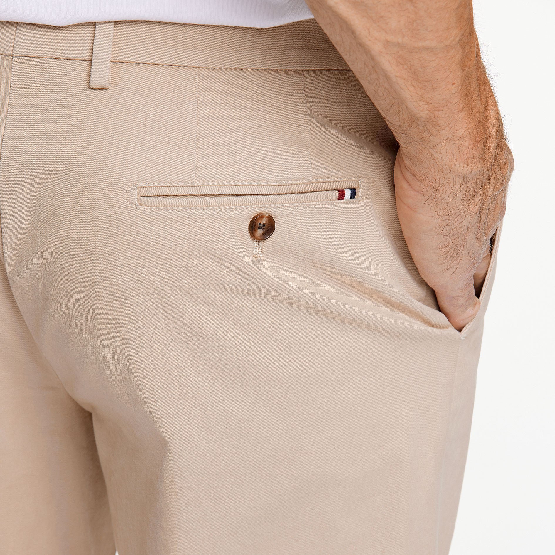 Bison Superflex Modern fit chinos, Sand, large image number 3