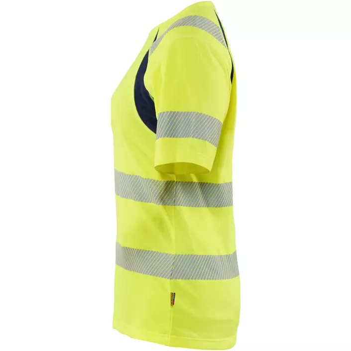 Blåkläder dame T-shirt, Hi-Vis gul/marine, large image number 4