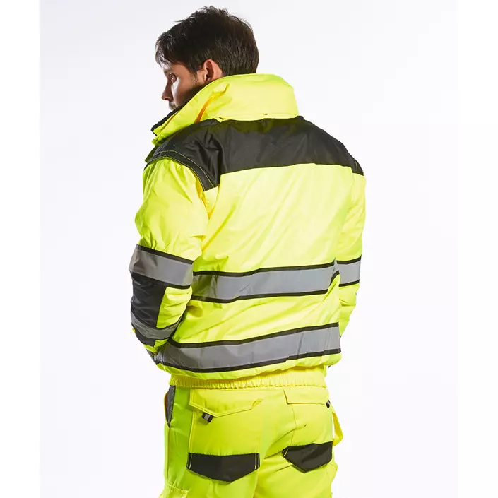 Portwest 3-in-1 pilotjacket, Yellow/Black, large image number 6