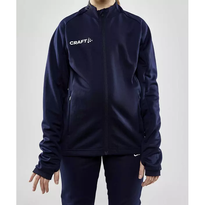 Craft Evolve Full Zip sweatshirt till barn, Navy, large image number 1