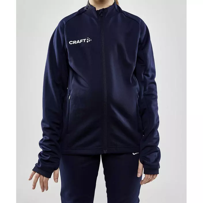 Craft Evolve Full Zip sweatshirt til børn, Navy, large image number 1