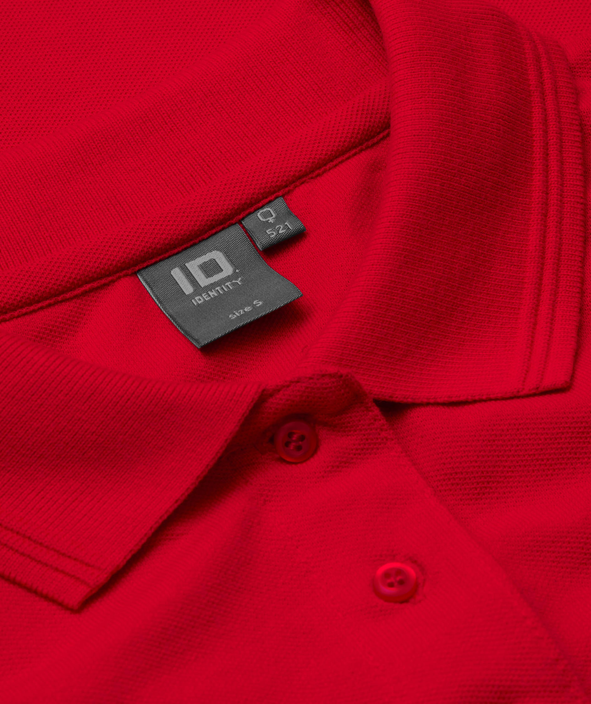 ID Klassisk dame Polo T-shirt, R&oslash;d, large image number 3