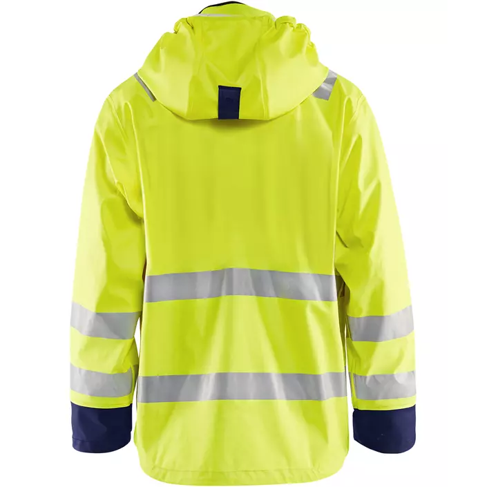 Blåkläder rain jacket, Hi-vis yellow/Marine blue, large image number 1
