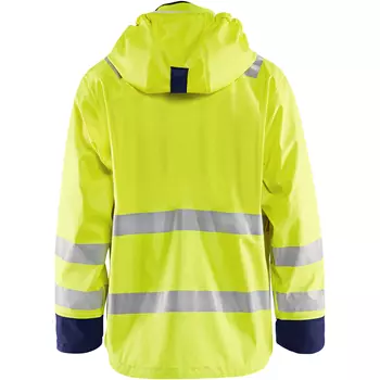 Blåkläder rain jacket, Hi-vis yellow/Marine blue
