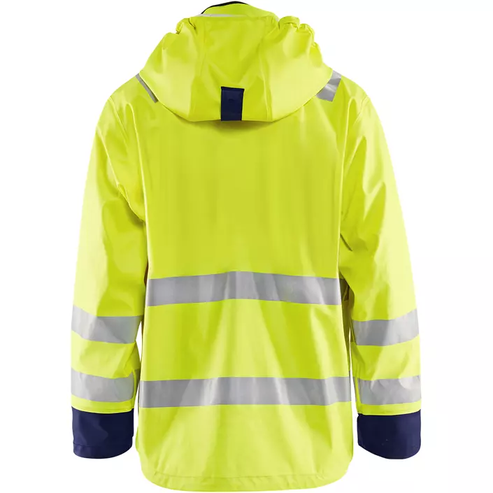Blåkläder rain jacket, Hi-vis yellow/Marine blue, large image number 1