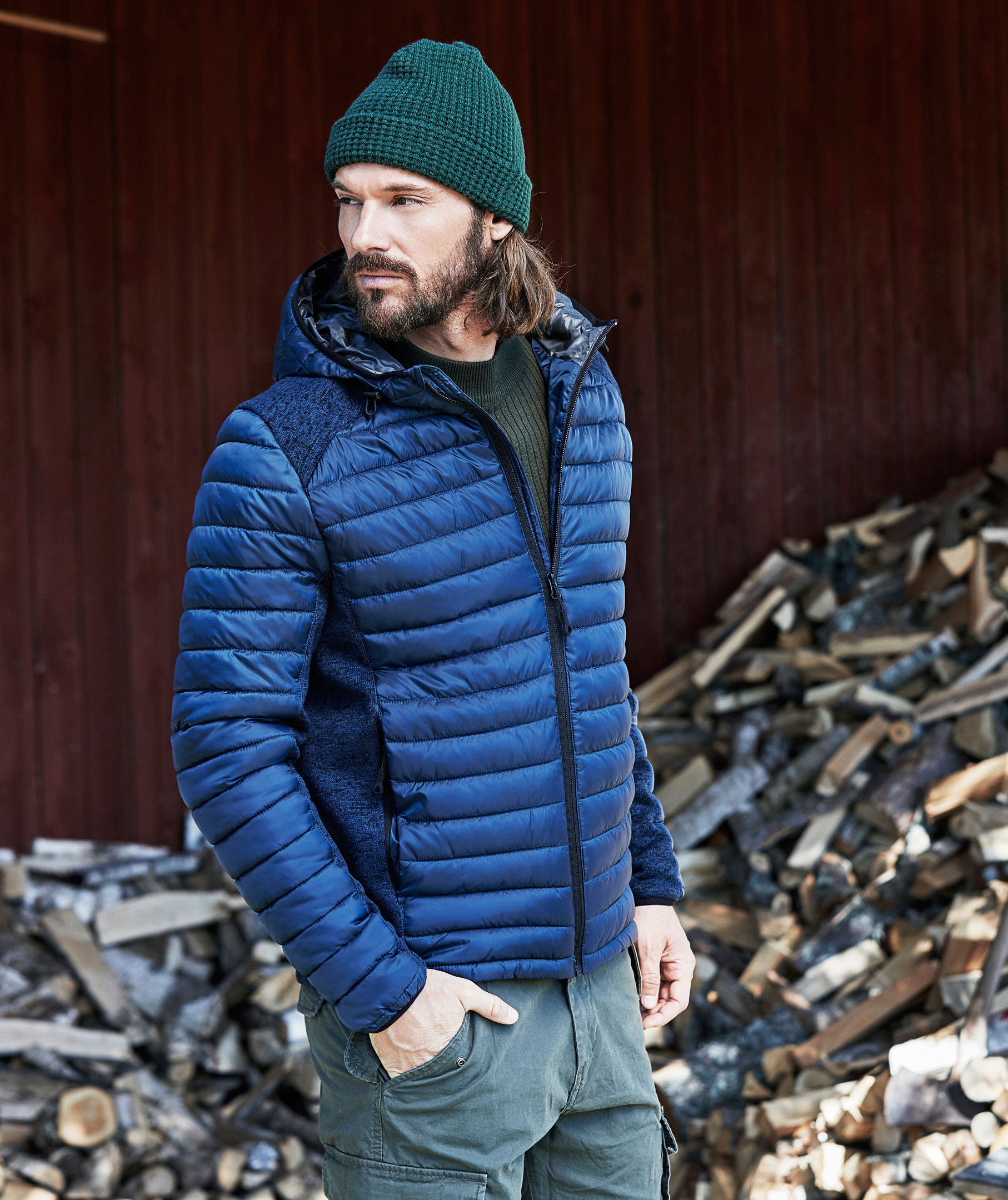 Tee Jays Hooded Aspen jacket, Navy, large image number 1