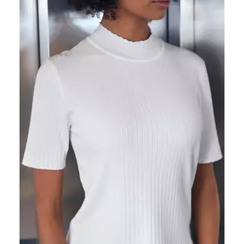 CC55 Paris Damen T-Shirt mit Turtleneck, Weiß