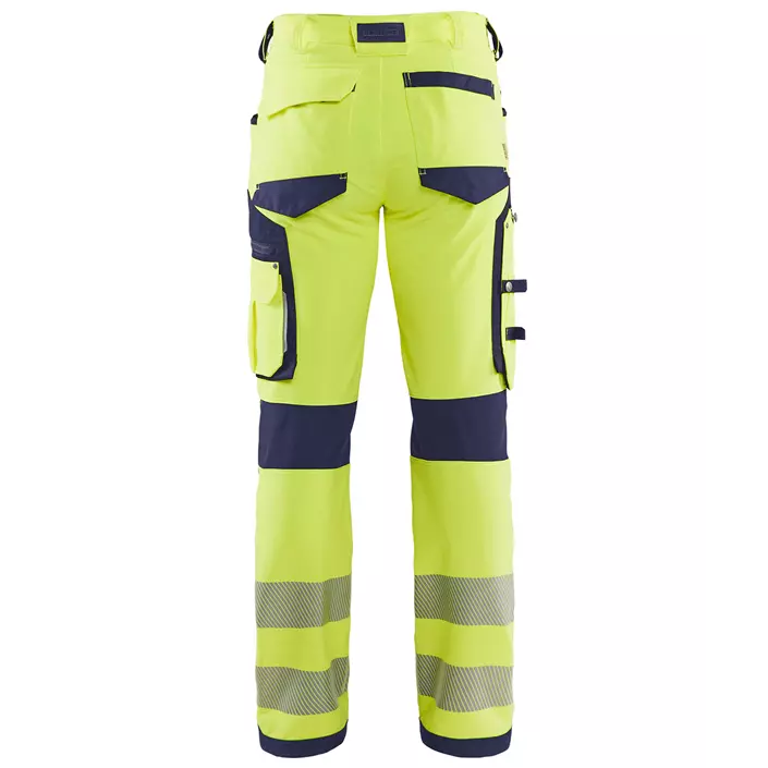Blåkläder work trousers full stretch, Hi-vis yellow/Marine blue, large image number 1