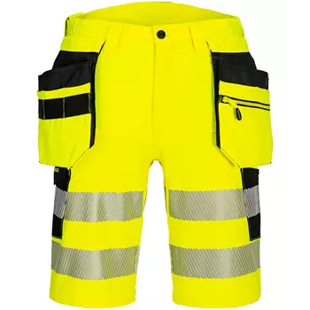 Portwest DX4 craftsman shorts full stretch, Hi-vis Yellow/Black