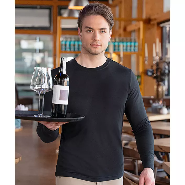 Karlowsky Casual-Flair langermet T-skjorte, Black, large image number 5