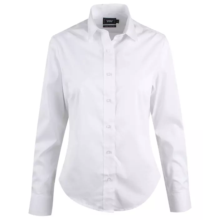 YOU Andria modern fit dame stretchskjorte, Hvid, large image number 0