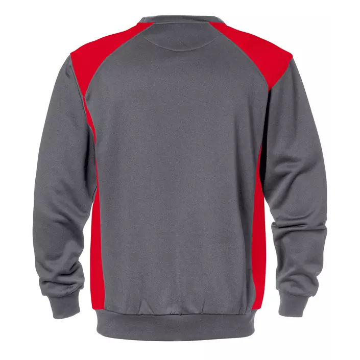 Fristads sweatshirt 7148 SHV, Grau/Rot, large image number 1