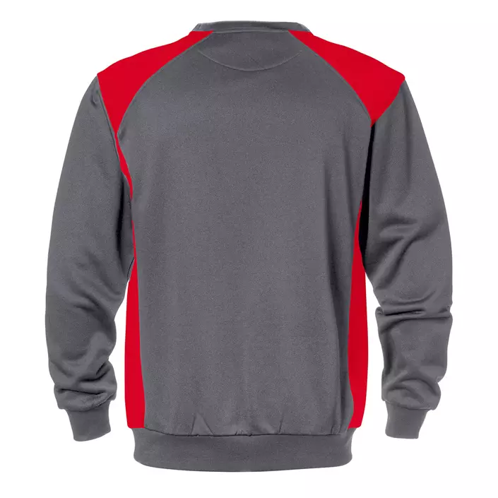 Fristads sweatshirt 7148 SHV, Grau/Rot, large image number 1