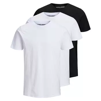 Jack & Jones JJEORGANIC 3-pak T-shirt, Hvid/Sort