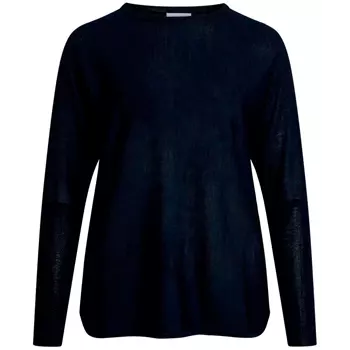 Claire Woman Pippa women's knitted pullover with merino wool, Dark navy
