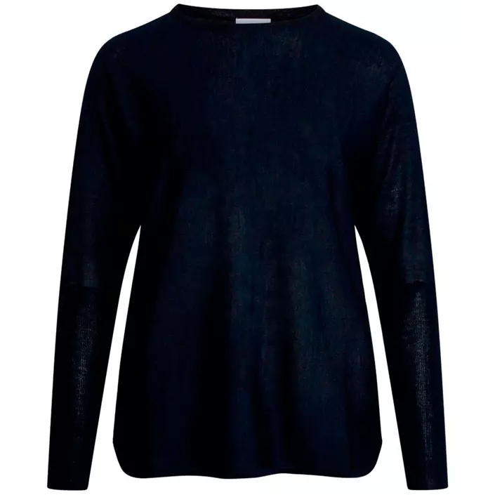 Claire Woman Pippa stickad tröja dam med merinoull, Dark navy, large image number 0