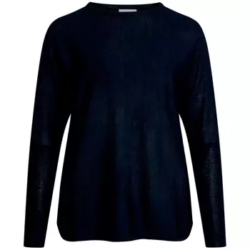 Claire Woman Pippa women's knitted pullover with merino wool, Dark navy