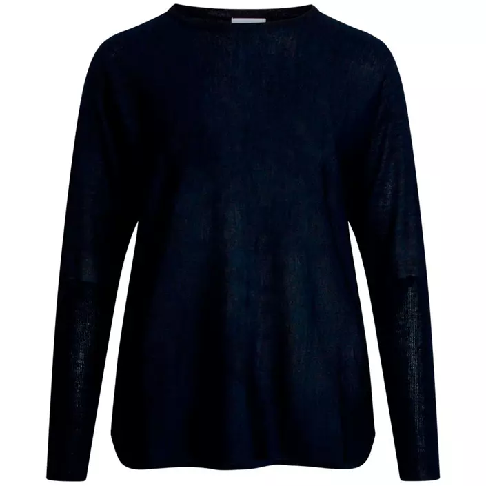 Claire Woman Pippa stickad tröja dam med merinoull, Dark navy, large image number 0