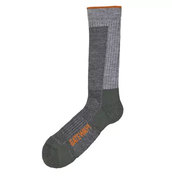 Gateway1 Boot Calf socks with merino wool, Olive grey