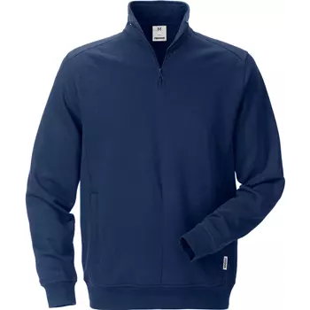 Fristads sweatshirt half zip 7607, Mørk Marine