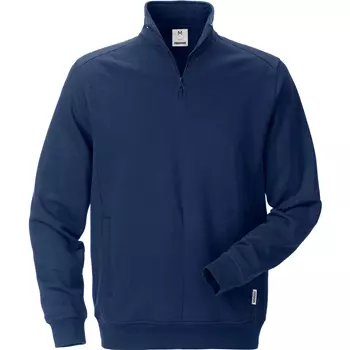 Fristads sweatshirt half zip 7607, Mørk Marine