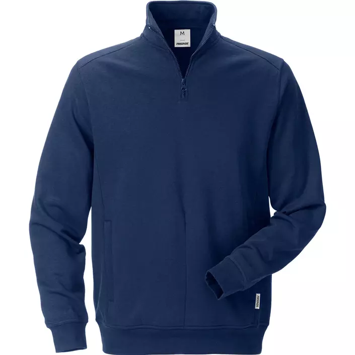 Fristads sweatshirt half zip 7607, Mørk Marine, large image number 0