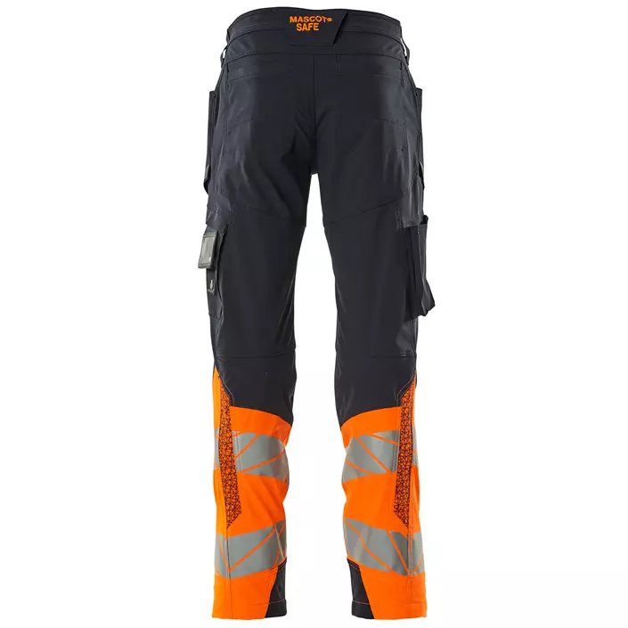 Mascot Accelerate Safe service trousers full stretch, Dark Marine Blue/Hi-Vis Orange, large image number 1