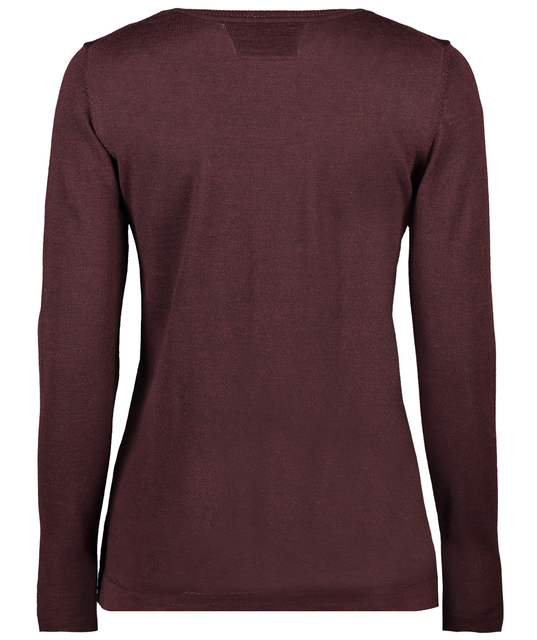 Seven Seas stickad tr&ouml;ja dam med merinoull, Deep Red