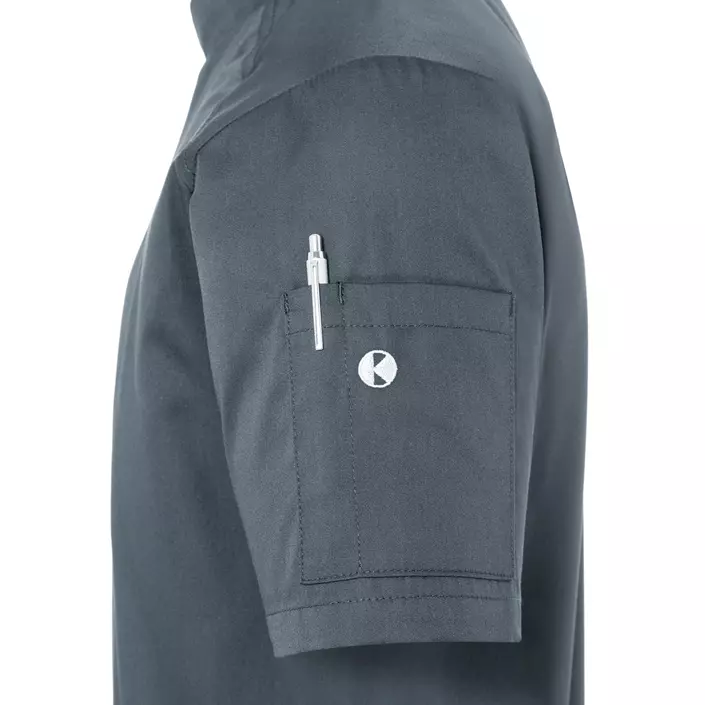 Karlowsky short-sleeved chefs jacket, Antracit Grey, large image number 4