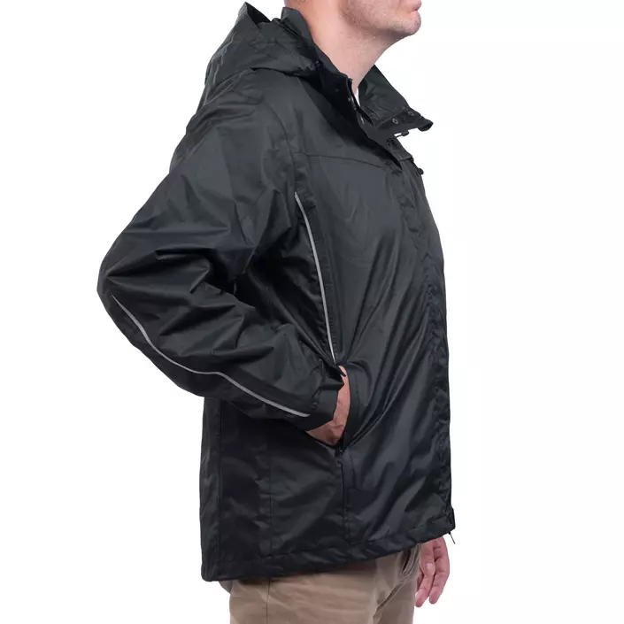Pitch Stone Active-Pro Zip-in regnjakke, Black, large image number 5