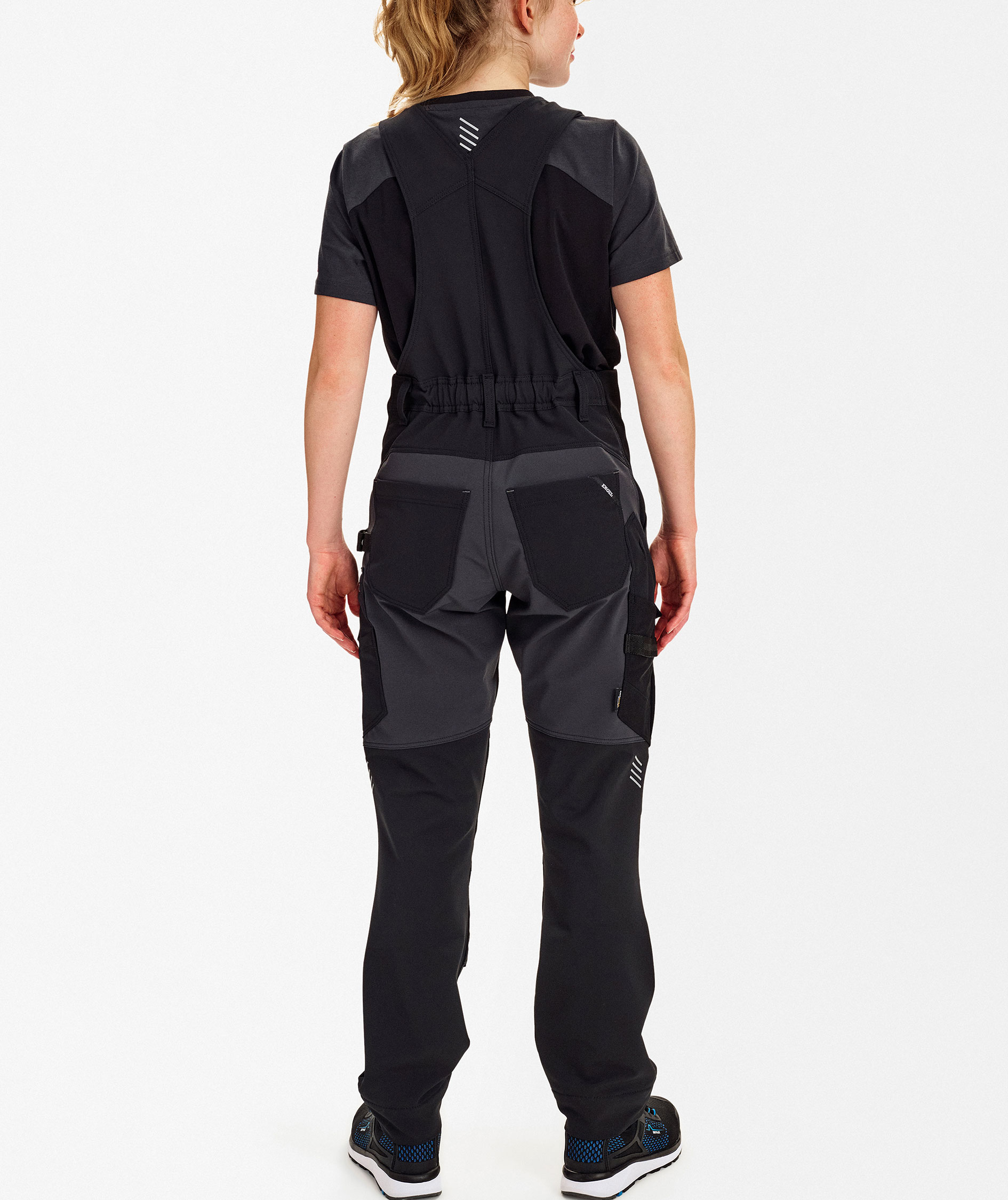 Engel Entire women's bib and brace  full stretch, Black/Anthracite Grey, large image number 4