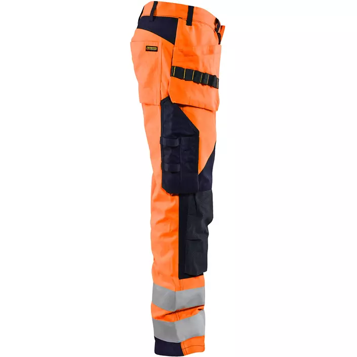 Blåkläder Multinorm håndværkerbukser, Hi-vis Orange/Marine, large image number 3