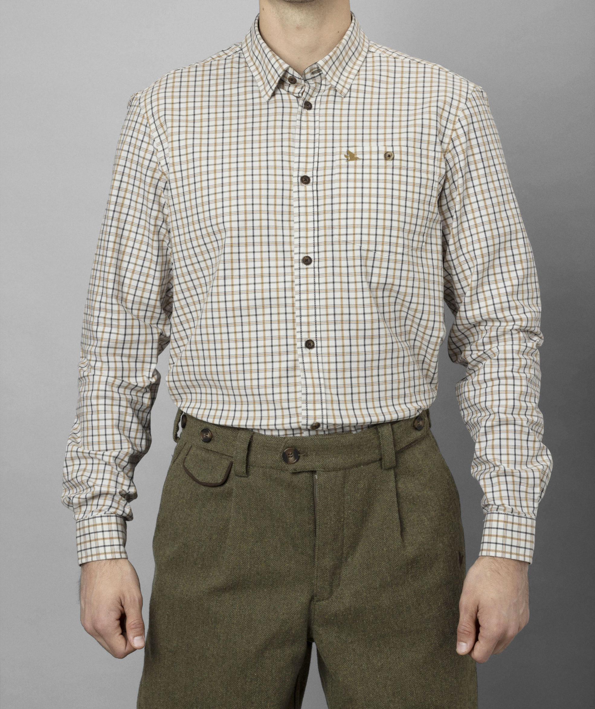 Seeland Oxford Shooting shirt, Classic blue/Classic brown check, large image number 6