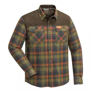 Pinewood Douglas lined lumberjack shirt, H. Olive/Terracotta
