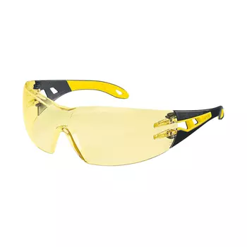 Uvex Pheos sikkerhedsbriller, Sort/Gul