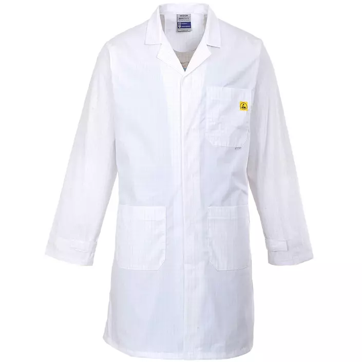 Portwest ESD work lap coat, White, large image number 0