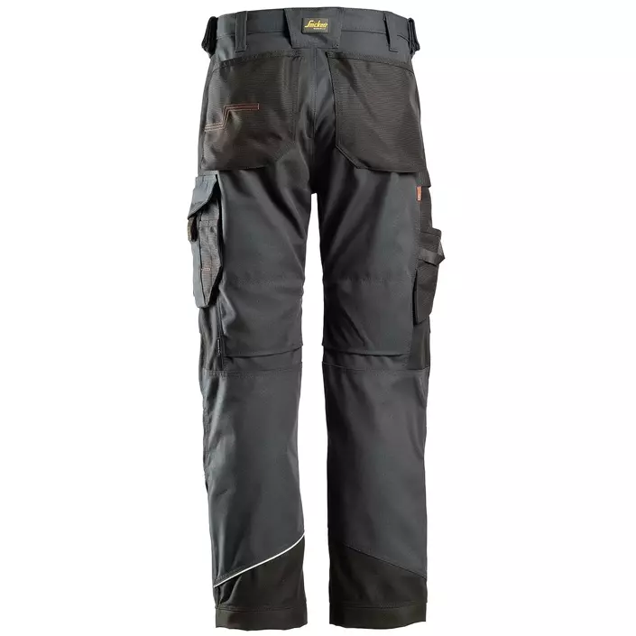 Snickers RuffWork Canvas+ work trousers 6314, Steel Grey/Black, large image number 1