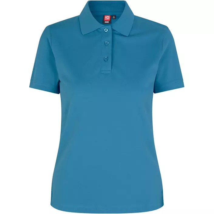 ID women's Pique Polo T-shirt with stretch, Turquoise, large image number 0