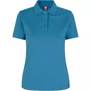 ID women's Pique Polo T-shirt with stretch, Turquoise