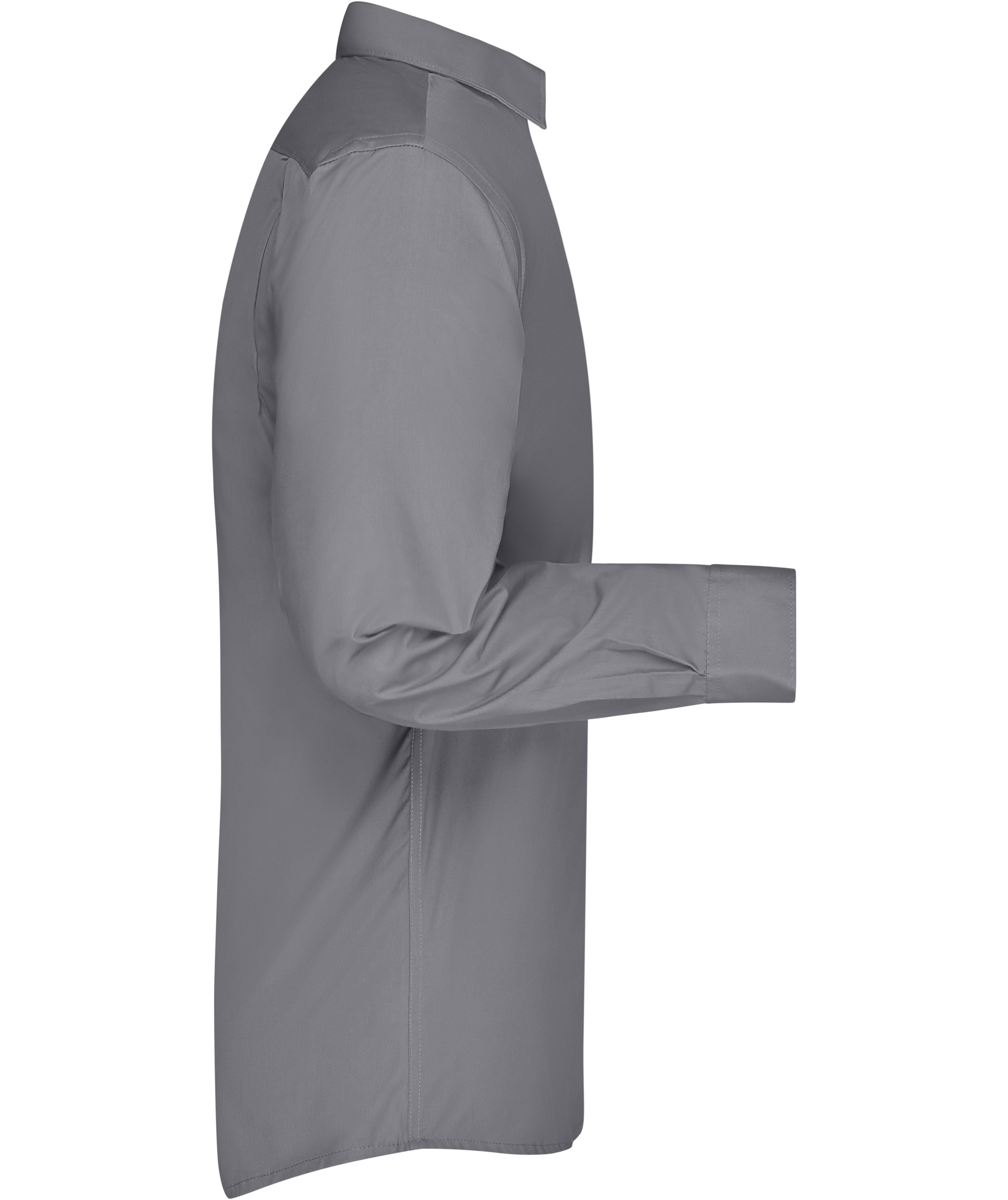 James & Nicholson modern fit  shirt, Grey, large image number 2