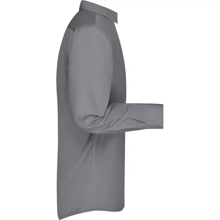James & Nicholson modern fit  shirt, Grey, large image number 2