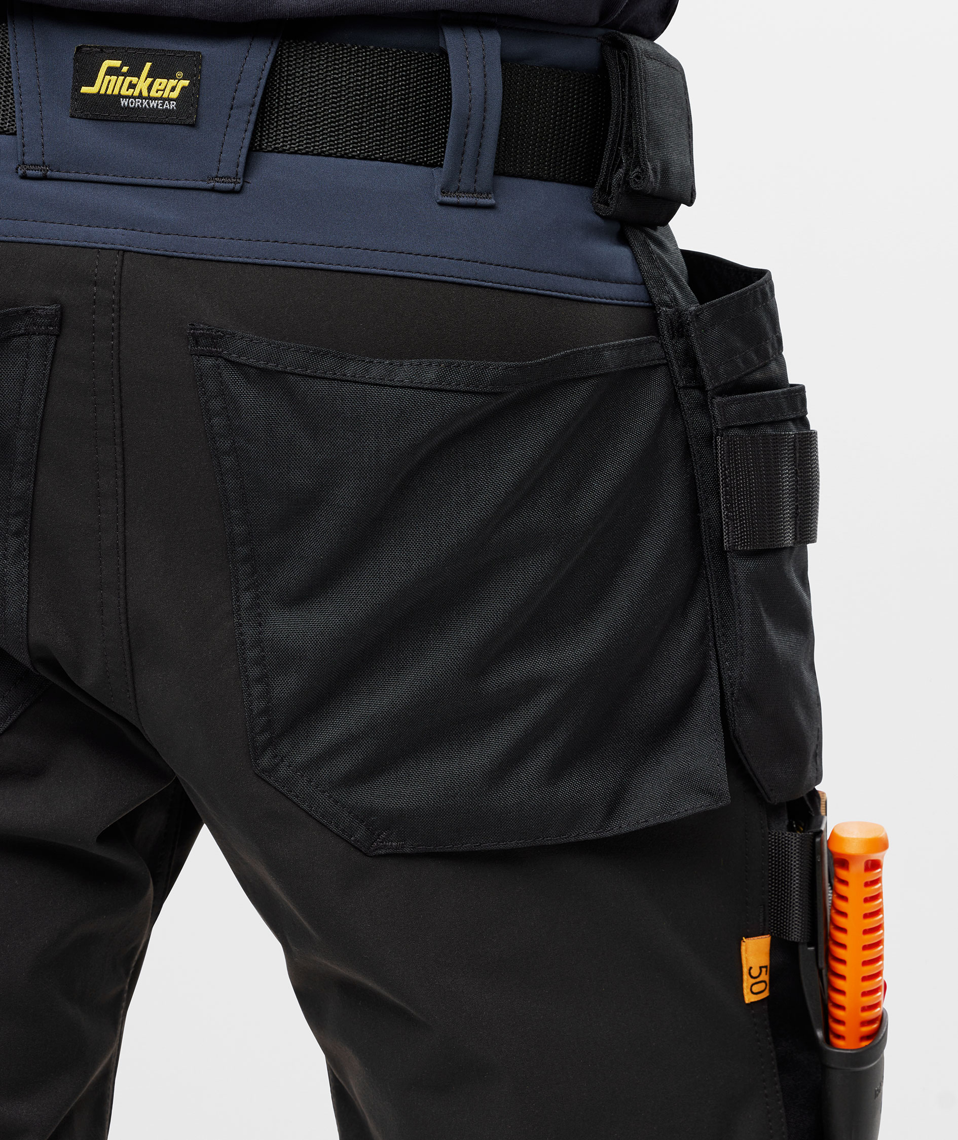 Snickers AllroundWork craftsman shorts 6175 full stretch, Navy/black, large image number 8